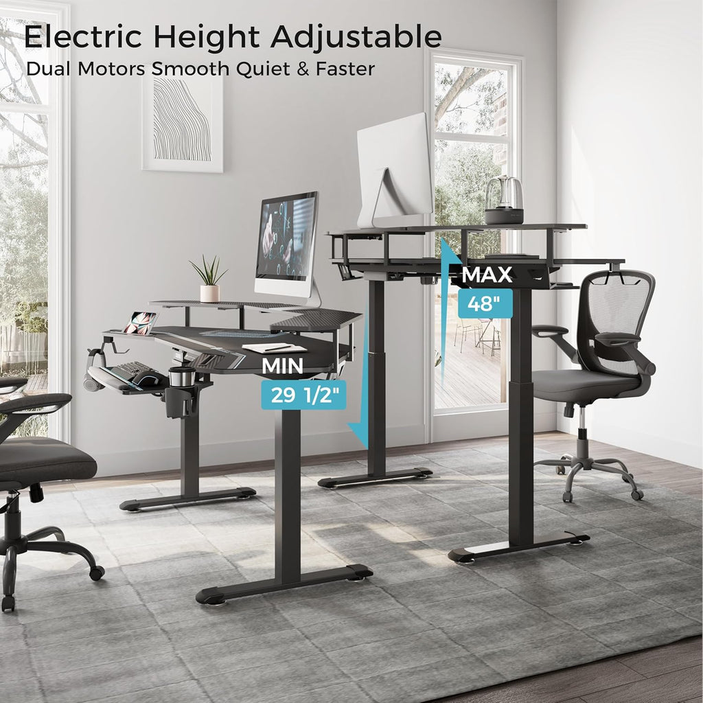 Gaming Desk, Standing Desk -Good For Gaming Recording Live Stream