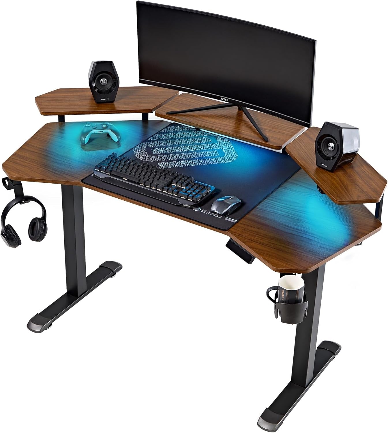 Gaming Desk, Standing Desk -Good For Gaming Recording Live Stream