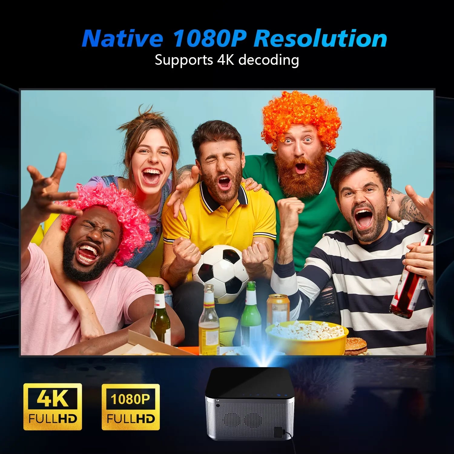 Android 11 4K Smart Projector *1080P Full HD - Voice Control Home Cinema Theater