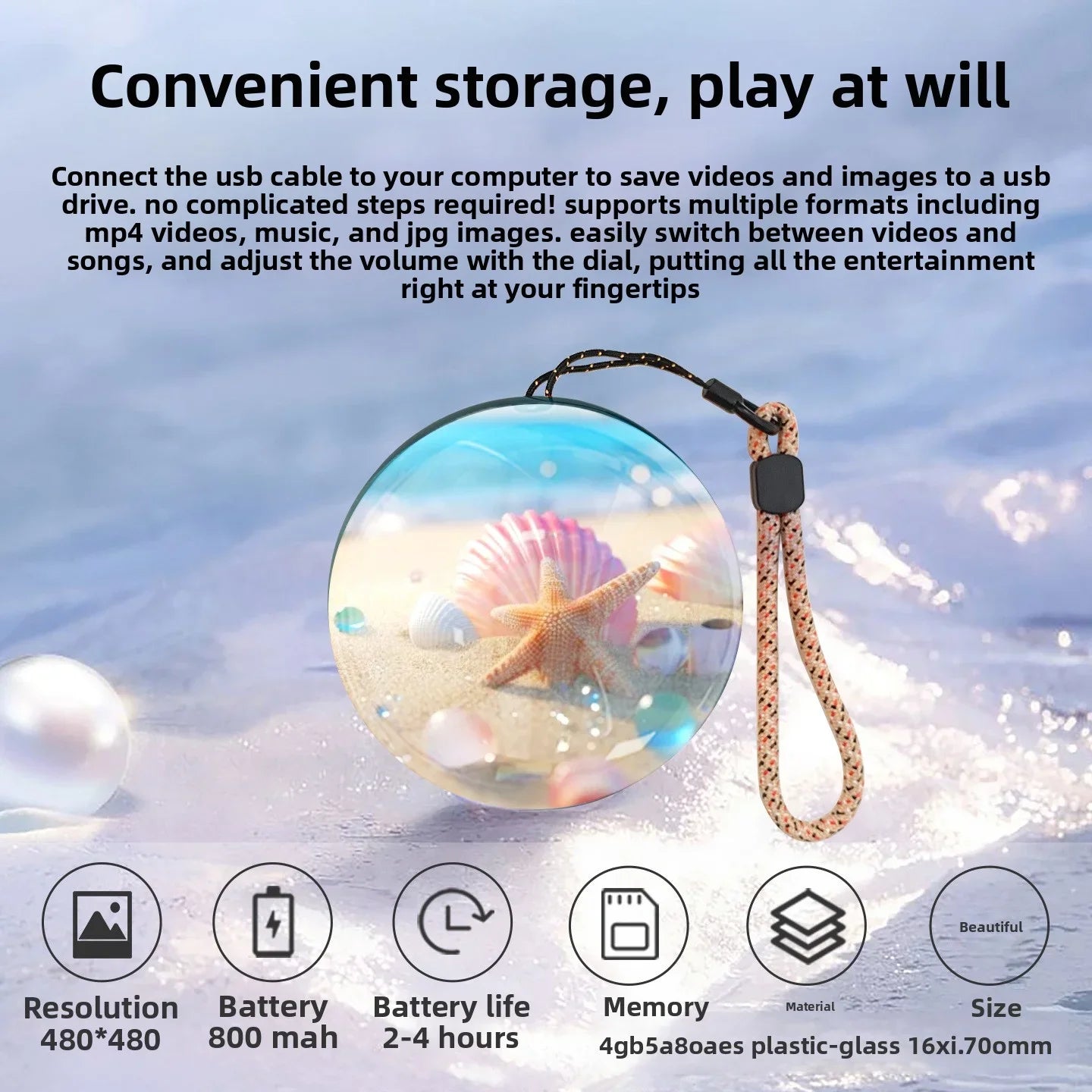 Magic Memory Crystal Ball - Video Player , Birthday Gift, Christmas Gift